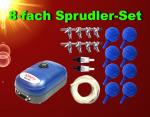 Aquarium Deko 8-fach SPRUDLER SET ➕ LUFTPUMPE Dekoration Luftstein Zubehör