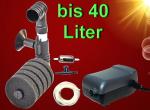SCHWAMMFILTER SET ➕ LUFTPUMPE bis 40 Liter Innenfilter Aquarium Luftheber