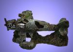 Aquarium Deko FLUGZEUG WRACK STUKA Dekoration Propellermaschine Höhle Zubehör