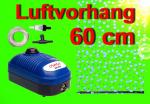 Aquarium Deko !! LUFTVORHANG SET 60 cm !! ➕ Luftpumpe ➕ Zubehör Luftpumpe