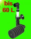 Aquarium SCHWAMMFILTER bis 60 Liter Luftbetriebener Innenfilter Luftheber
