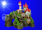 Aquarium Deko großes MÄRCHEN SCHLOSS Burg Castel Höhle Dekoration Zubehör