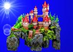 Aquarium Deko MÄRCHEN SCHLOSS MIT HÖHLE Burg Dekoration Zubehör