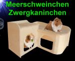 Nager HOLZ ZWERGKANINCHEN MEERSCHWEINCHEN HAUS Zubehör Nest Kaninchen etc.