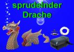Aquarium Deko SPRUDELNDER DRACHE ➕ LUFTPUMPE ➕ ZUBEHÖR Mystik Dekoration