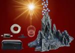 Aquarium Deko SPUDELNDE FELS WAND SET ✚ Luftpumpe Dekoration ➕ Zubehör