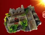 Aquarium Deko MAYA RUINE mit Pflanzen Höhle Terrarium Felsen Zubehör